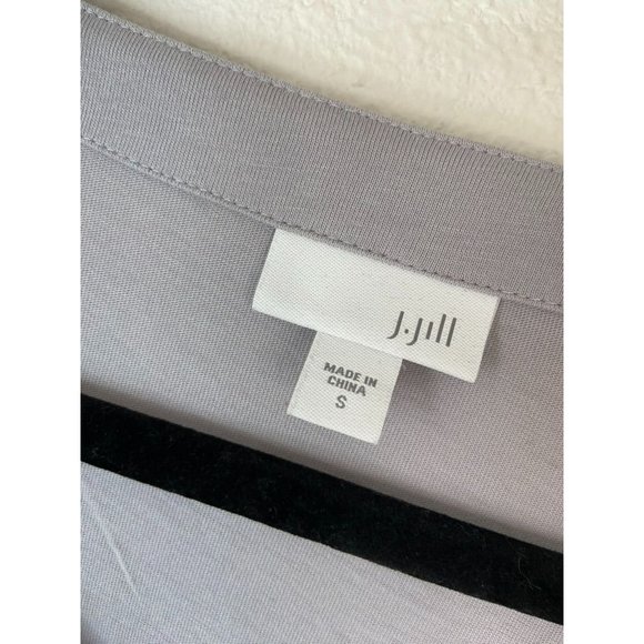 J. Jill women's small grey 3/4 sleeve modal/cotton tunic blouse lightweight top - Picture 4 of 6
